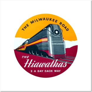 1939 Hiawatha Passenger Train Fleet Posters and Art